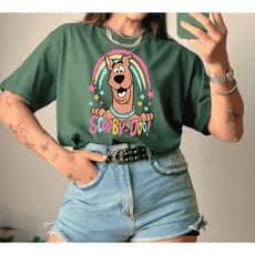 Camiseta Feminina Camisa Basica Scooby-Doo Estampada