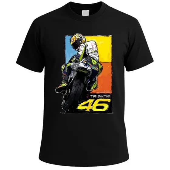 Camiseta Masculina VR 46 Valentini Rossi Premium Algodão 100% | Estampa Exclusiva Streetwear