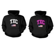 kit casal moletons blusa de frio TXC  country sertanejo canguru capuz