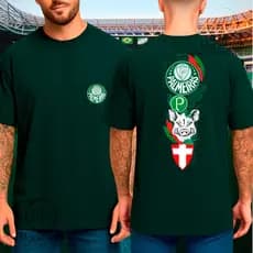 Camisa Masculina Palmeiras Torcedor Camiseta Time Verdão Futebol Esportiva Gola Redonda Algodão