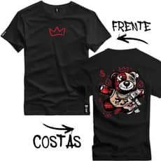 Camisa Estampada 100% Algodão Camiseta Casual - 3630