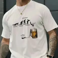 Camiseta Básica Friday Cerveja Masculina Feminina Algodão Camisa Unissex StreetWear
