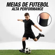 Meião Infantil Futebol em Algodão - Kit com 02 unidade