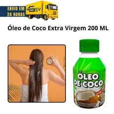 Óleo De Coco Extra Virgem 200 ML - Oleo de coco extra virgem puro 200 ml