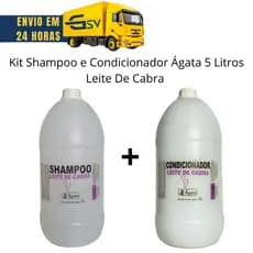 Kit Shampoo e Condicionador Agata 5 Litros Leite de Cabra - Galão 5 litros Shampoo e condicionador