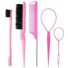 Kit 5 Unidades Conjunto De Escovas De Cabelo Com Trança Francesa Pente Conjunto Escova Estilo De Cabelo (S28)