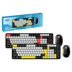 Teclado Mouse Gamer Knup TE-129 Colorido BT Wireless 2.4G (S28)