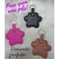 Chaveiro Patinha Pet Personalizado Nome Gravação a Laser - Brinde Memorial Cachorro Gato