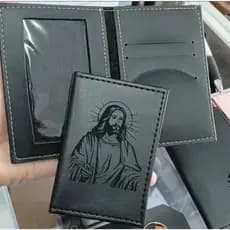Carteira PERSONALIZADA Slim Couro Porta Cartões RG Logo Nome Iniciais