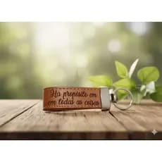 Chaveiros Personalizados – Couro Sintético, Nome, Logo ou Arte Gravada kit 100 unidades