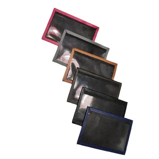 Porta Cartão CNH Couro Sintético com Visor | Crachá, Documentos, Bilhete Único, Masculino Feminino