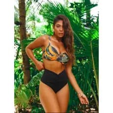 Calcinha Lipo hot pants Casual elegante Enrugado Praia Férias