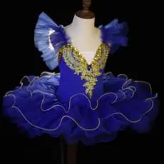 Traje de Tutu de Ballet Clássico Profissional para Meninas, Leotardos de Ginástica Infantil Roupas de Dança Princesa Lag