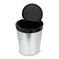 Lixeira Cesto de Lixo 10 Litros Inox Automática Tampa Click Label