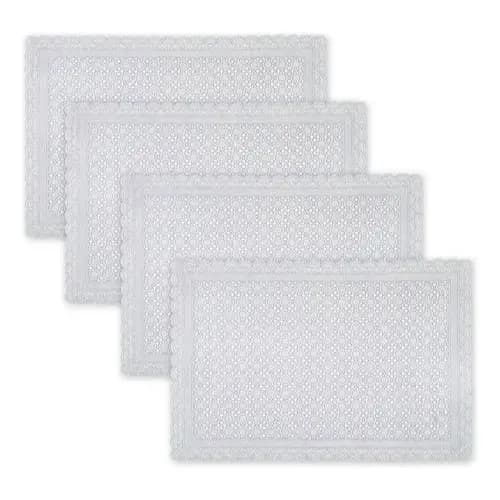 kit 4 Uni Toalhas De Geladeira Plástica Rendada Destacável