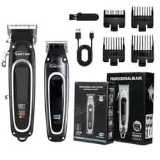 MÁquina de Cortar Cabelo Profissional Definir Sem Fio Bivolt Lâmina em aço inoxidável Silencioso impermeável  barata