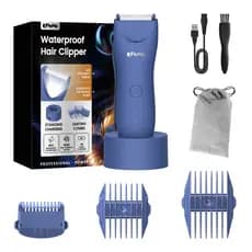 Maquina Cortar Cabelo Kit Completo Barba Bivolt Com luz Ã Prova D'ÃguaSilencioso Recarregável