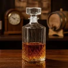 Garrafa Whisky Licoreira de Vidro Retrô Diamond  900ML 🍾  Decorativa Transparente 💎 | Whisky, Licor, Bebidas Vintage 🍷