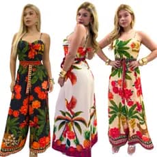 Macacão Feminino Envelope ( transpassado ) Moda FEMININA - Tecido CREPINHO 97% DE Poliester 3% de elastano