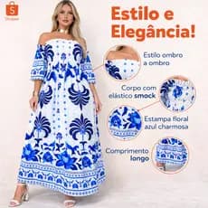 Vestido Longo Elegante Estampa Tecido Crepynho Verao 2026 Ropa De Mujer lovit