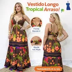 Vestido Longo Decotado Alcinha Abertura Nas Costas Moda Blogueira Tendencia