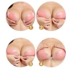 Sutiã adesivo de silicone invisível para aumento dos seios