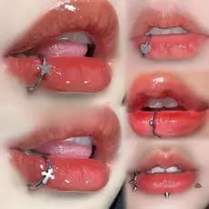 Piercing Labial Falso sem Furo Argola Aço Inoxidável – Estilo Moda, Confortável e Ajustável