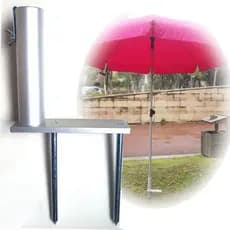 Base de alumínio para guarda-sol, suporte para guarda-sol de praia ao ar livre, pé de guarda-sol, inserção para guarda-s