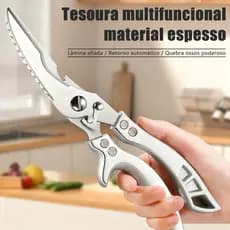 Tesoura Profissional de Cozinha，Multifuncional para Frango, Carnes, Legumes e Aves
