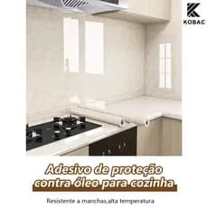 Kit 5Rolo  Adesivo de mármore para azulejos, película resistente ao calor para proteger a cozinha contra gordura