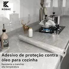 Adesivo à prova de óleo para cozinha, resistente ao calor e fácil de limpar, adequado para bancadas e fogões.