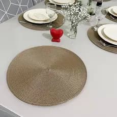 Proteja e Decore sua Mesa! Kit com 4 ou 6 Jogos Americanos Redondos 38cm - Souplast