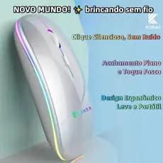 Wireless Mouse 2.4Ghz Bluetooth Rechargeable Silent for Laptop Tablet Android Phone - No Cable Keyboard Accessory
