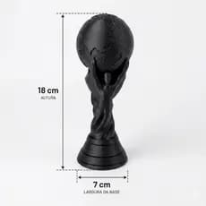 Réplica Taça Copa do Mundo FIFA – Decoração de Futebol  Minimalista, Presente Criativo, Taça de decoração preta