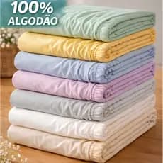 Lençol Avulso com Elástico Algodão 180 fios Solteiro Casal Queen King Respirável