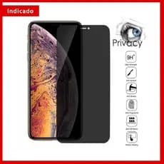 Película de vidro 3D Privativa Anti Spy Para IPhone  7 8 XS XR 11 12 13 14 15 16Pro Max