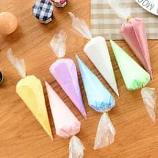 Saco de confeitar medio 100 unidades confeitaria bolo doce cupcake bolinhos rápido e prático
