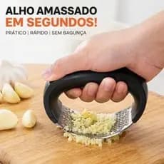 Amassador de Alho Inox Triturador Manual para Cozinha Prático Antiaderente