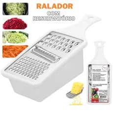 Ralador Legumes Frutas Queijos Multifuncional Aço Inox com Recipiente 4 Faces Cozinha Premium