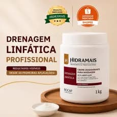 Creme Hidramais para Massagem Drenagem Linfática 1kg hidratante reduz celulite redução de medidas varizes loção corpo
