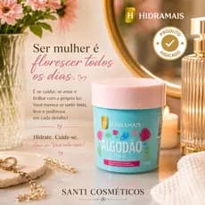 Esfoliante corporal merengue hidramais 350g vegano pele nova em 1 uso morango e algodão doce