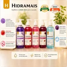 Sabonete Líquido Hidramais 500ml Corporal Hidratante Perfumado Pele Macia Limpeza Profunda Suave