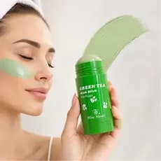 Kit 6 Máscara Facial Bastão Carvão Vitamina C Chá Verde - Limpeza Profunda, Hidratação e Anti Acne 6 em 1