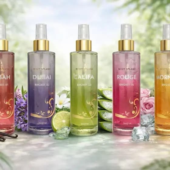 Body Splash Perfume Corporal 200ml – Longa Duração, Refrescante, Hidratação com Vitamina E | 5 Fragrâncias