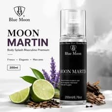 Body Splash Masculino Blue Moon 200ml Perfume Corporal Longa Duração Fragrância Refrescante