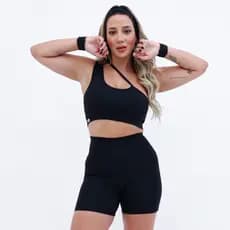 Promoçao Conjunto Fitness Grace Alça Lateral Academia Feminino AQN SPORT Zero Transparência