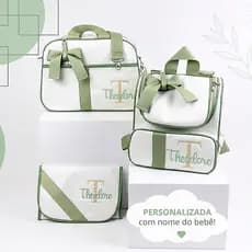 Bolsa maternidade completa mala maternidade + mochila + trocador portátil impermeável | PERSONALIZADA COM O NOME DO BEBÊ