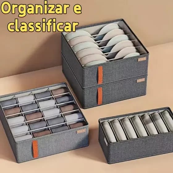 Organizador Multiuso para Gaveta e Guarda-Roupa 6 Divisórias