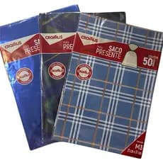 Pacote Saco de Presente Cromus Tons Azul- 50 Unidades | Tamanho M3 25cm X 37cm