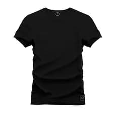 Camiseta  Lisa em Algodão Manga Curta